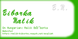 biborka malik business card